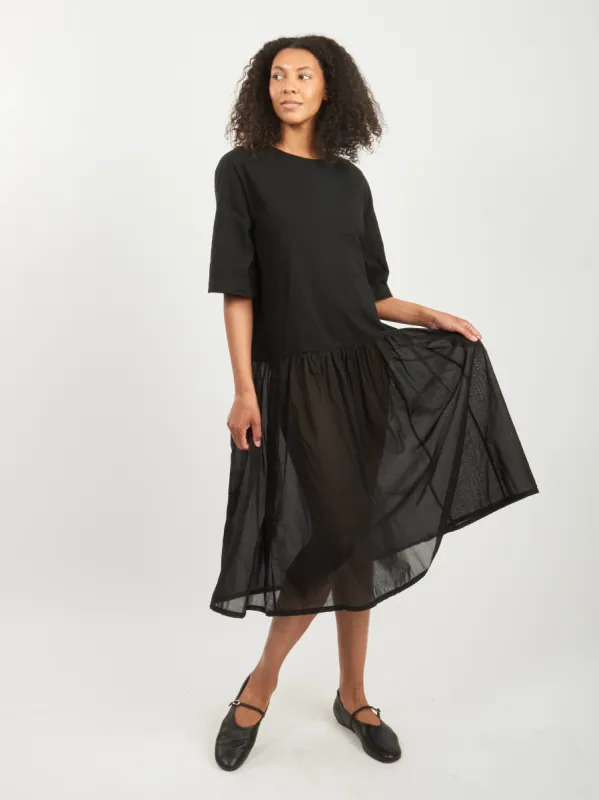 Black Tangis Cotton T-Shirt Dress made by Frances May Houseline