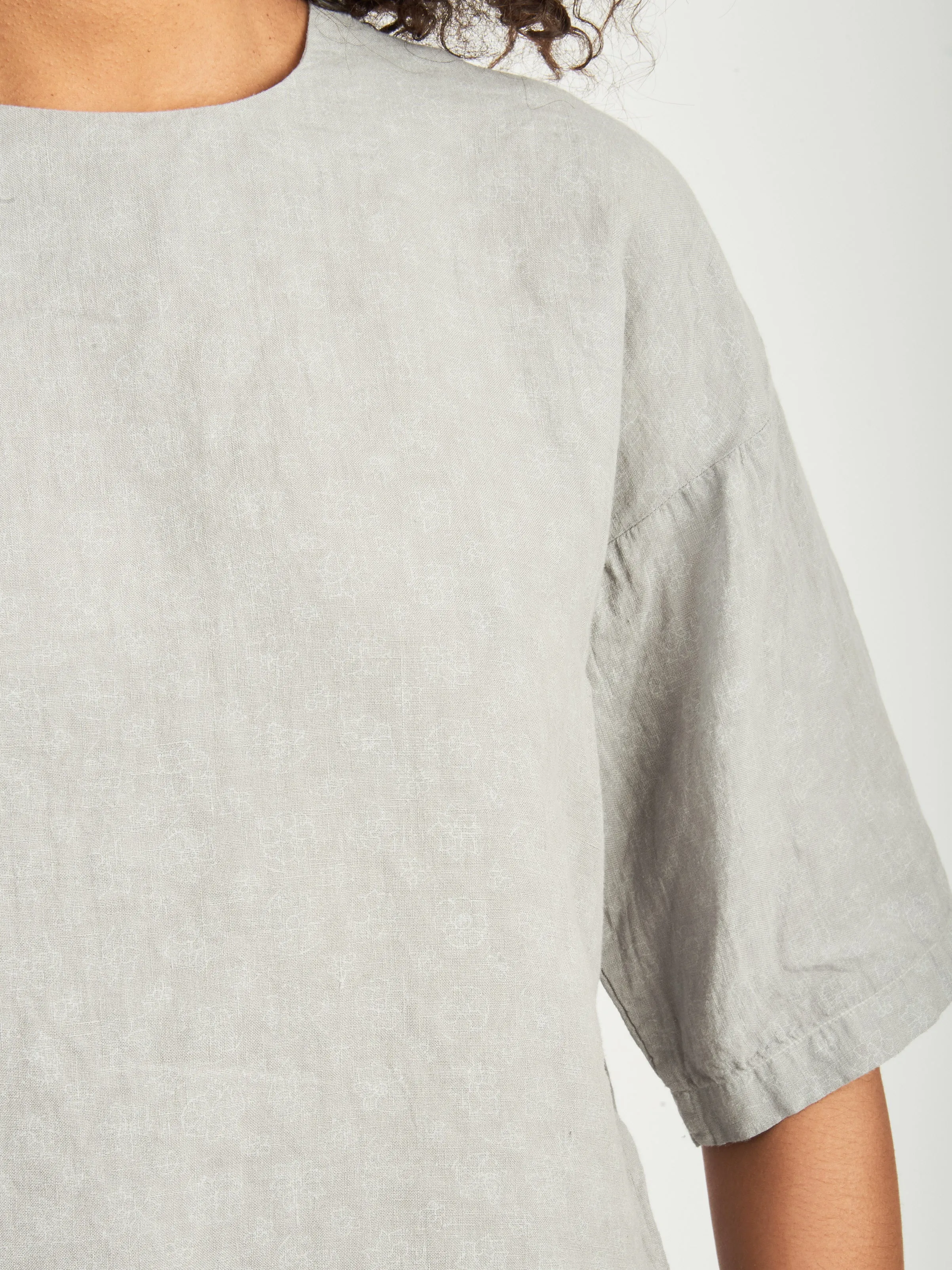 Ash Violet Jade Old Floral-Patterned Linen S/S Pullover sold by Frances May Houseline product image thumbnail 4