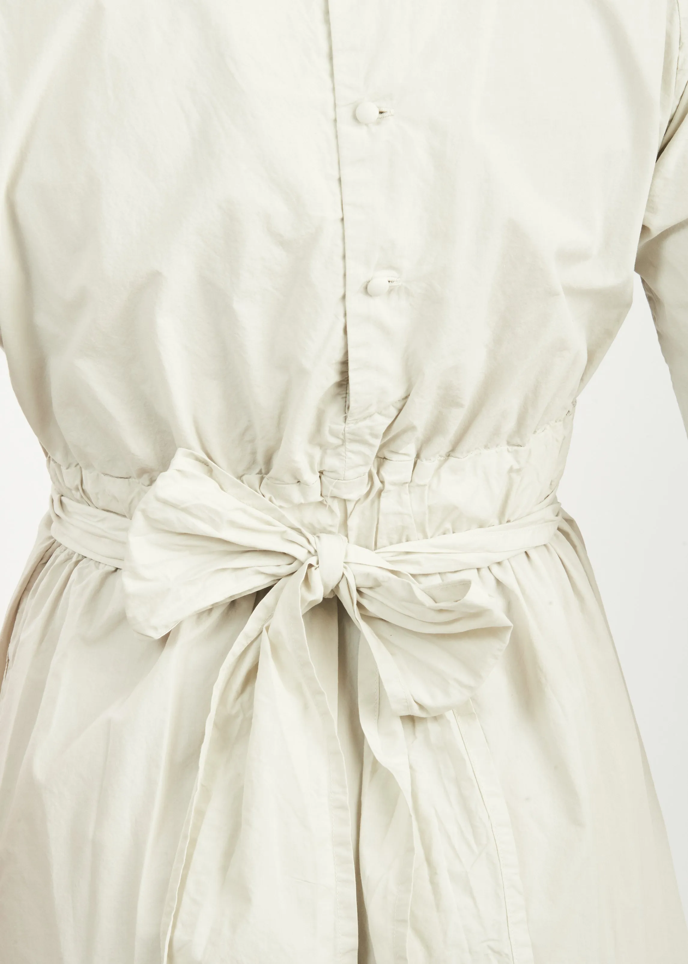 Silver Quartz Cotton Silk Broadcloth Wrapped Dress sold by Frances May Houseline product image thumbnail 4
