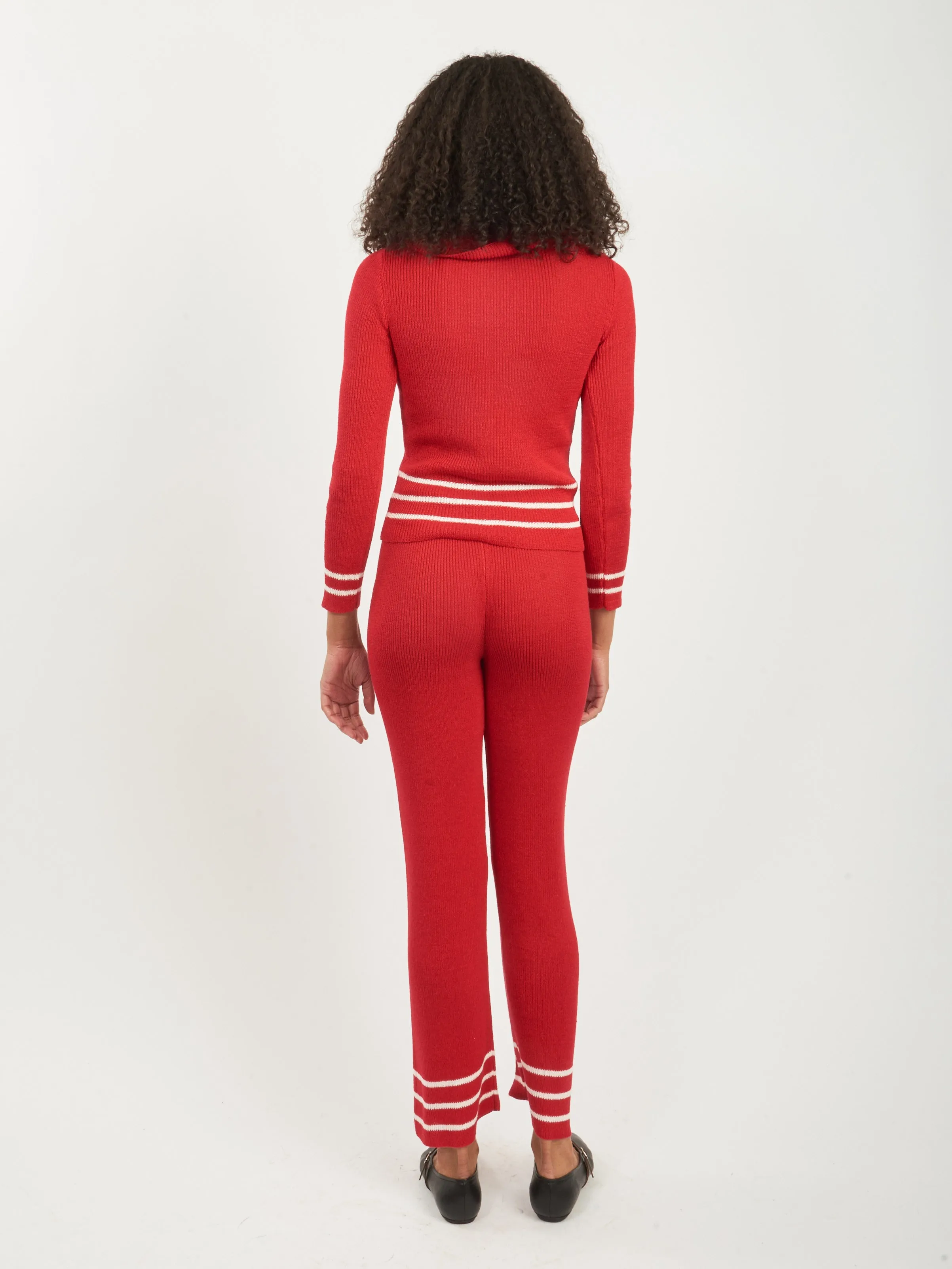 Red Quincy Stripe Jogger sold by Frances May Houseline product image thumbnail 5