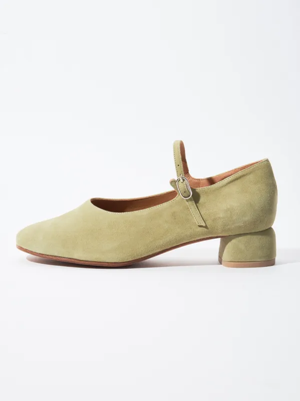 Avocado Suede Ema made by Frances May Houseline