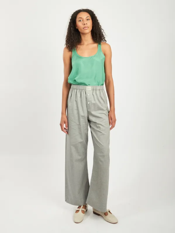 Grey Herringbone La Boxer Alta sold by Frances May Houseline