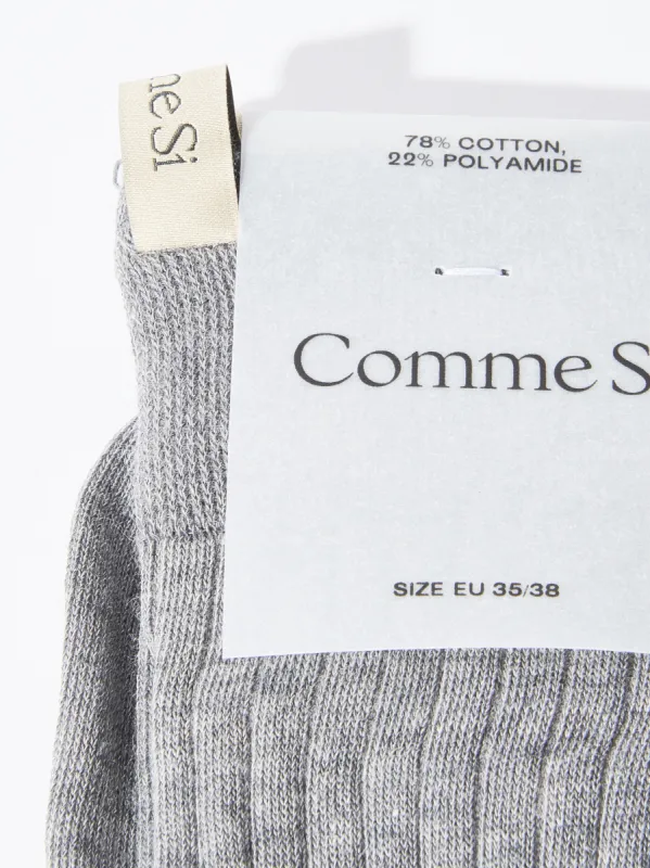 Heather Grey The Yves Sock sold by Frances May Houseline