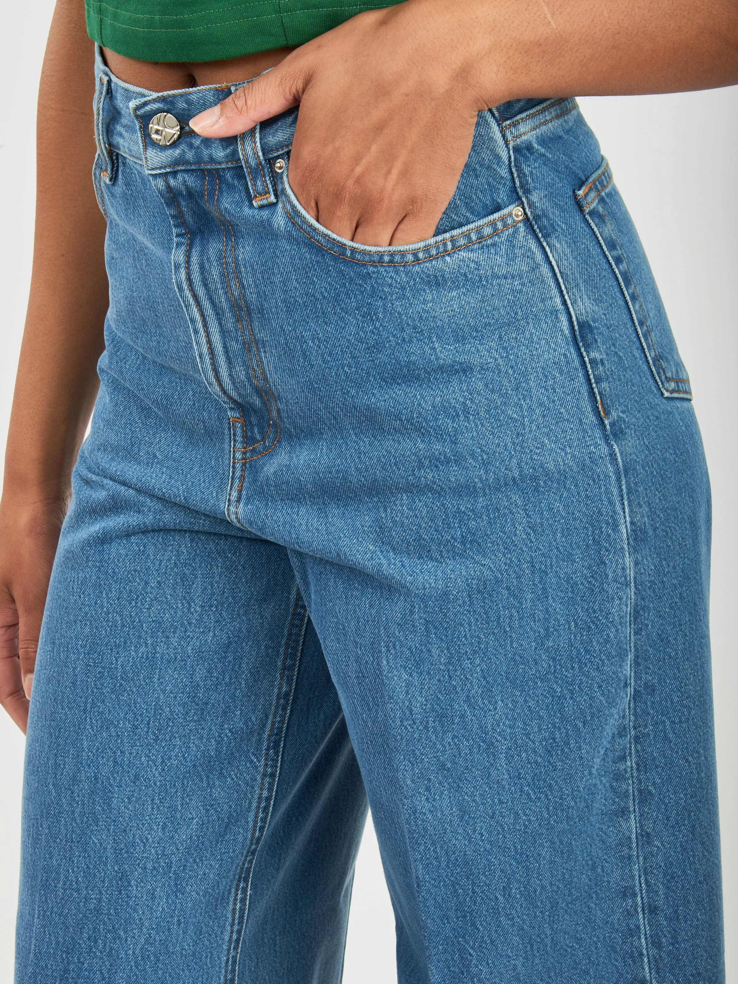 Vibrant Blue Wide Leg Denim sold by Frances May Houseline product image thumbnail 3