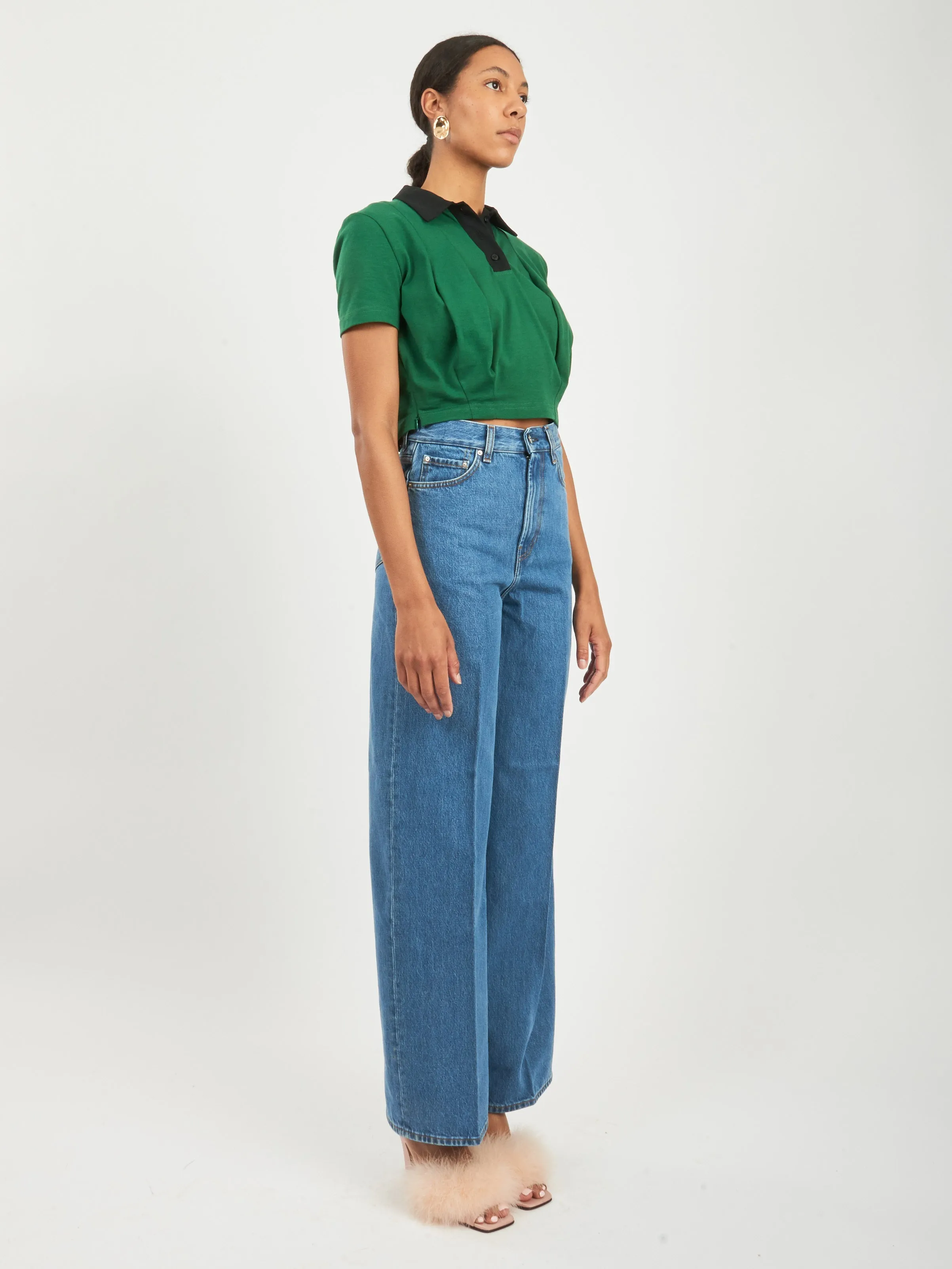 Vibrant Blue Wide Leg Denim sold by Frances May Houseline product image thumbnail 5