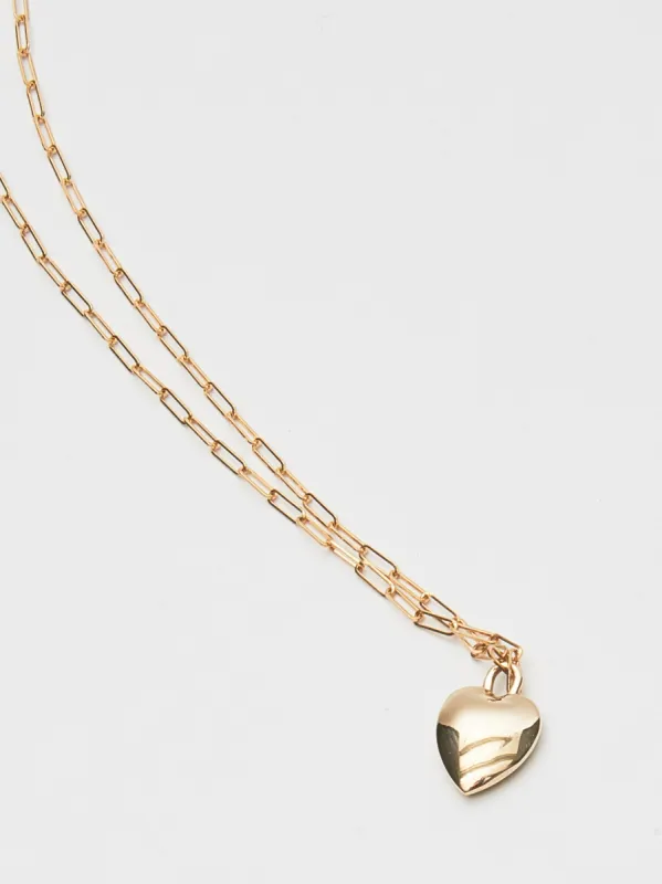 Red G Enamel Heart Initial Pendant sold by Frances May Houseline