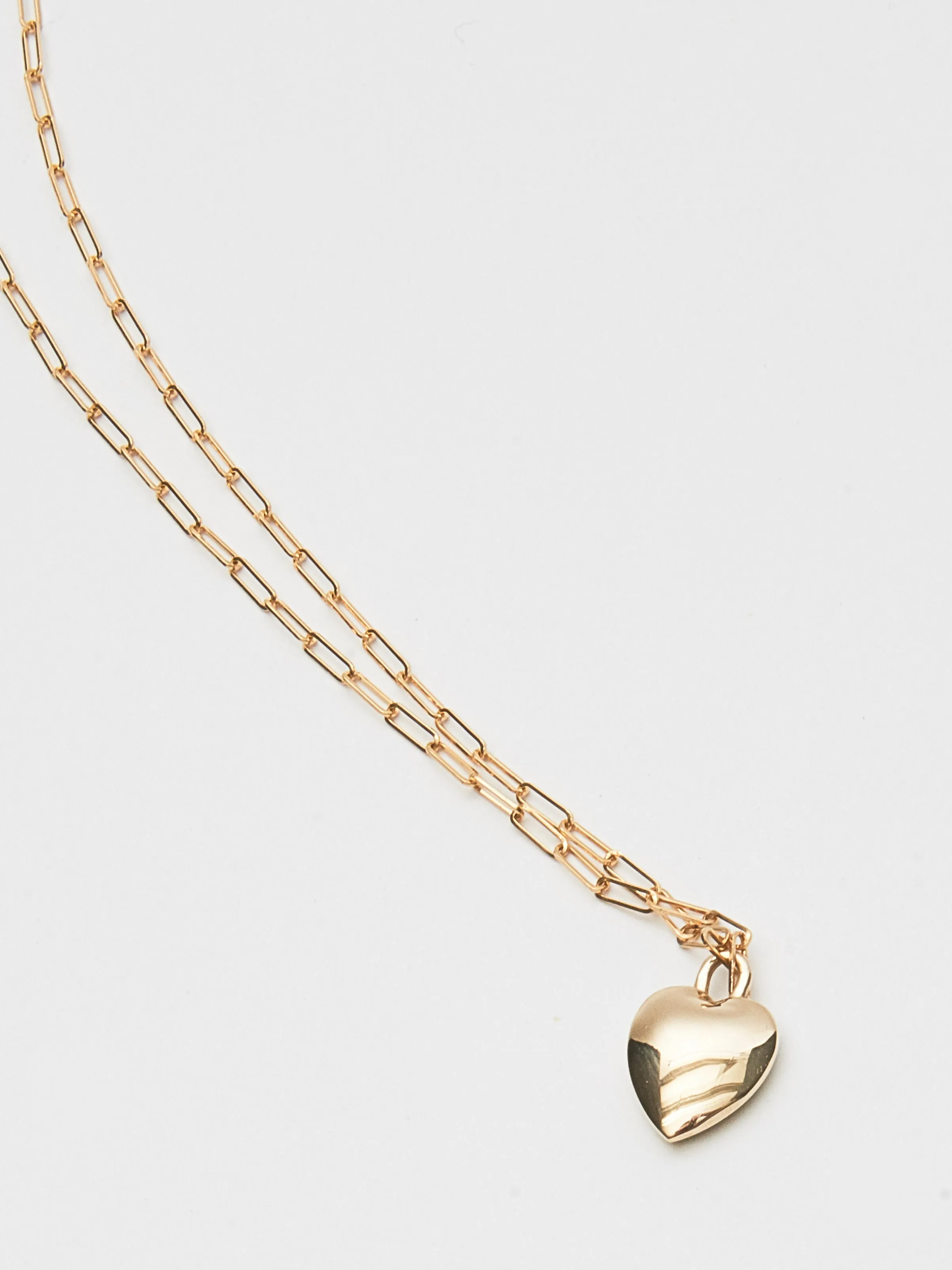 Red G Enamel Heart Initial Pendant sold by Frances May Houseline