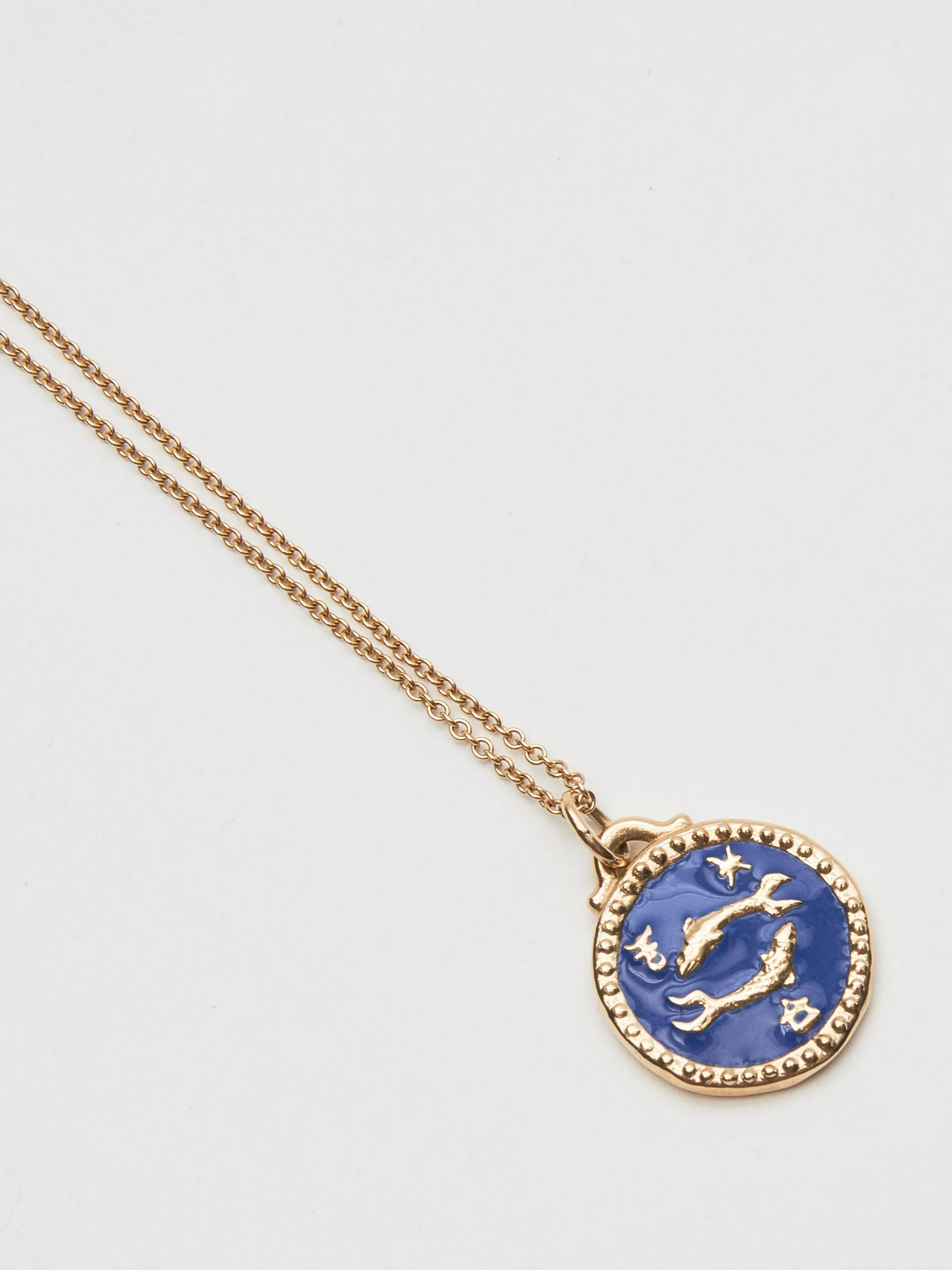 Pisces Pendant - Blue Enamel sold by Frances May Houseline product image thumbnail 3