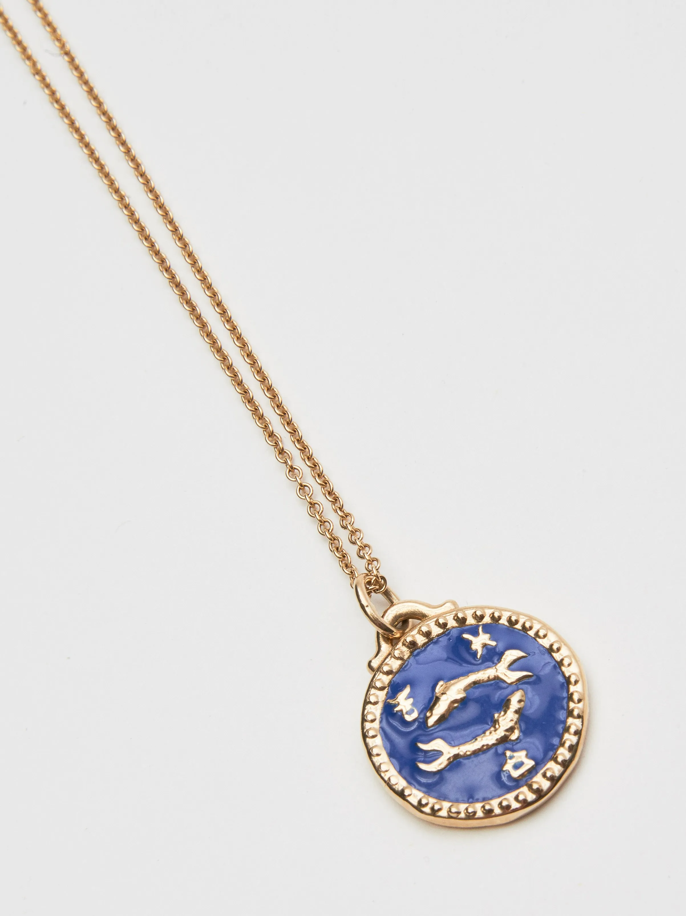 Pisces Pendant - Blue Enamel sold by Frances May Houseline product image thumbnail 5