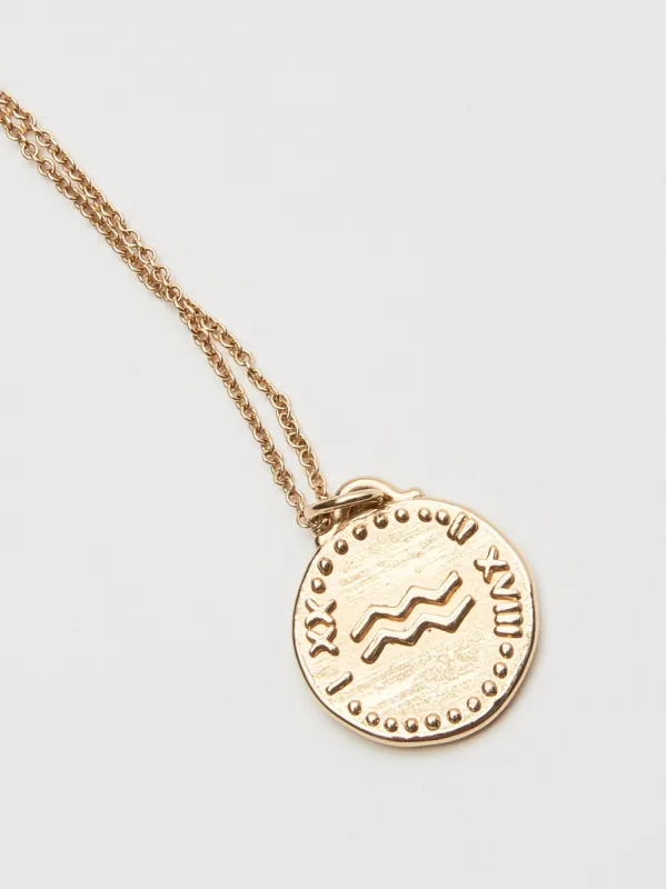 Aquarius Pendant - Black Enamel sold by Frances May Houseline