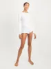 White Pointelle Kiyomi Shorts sold by Frances May Houseline