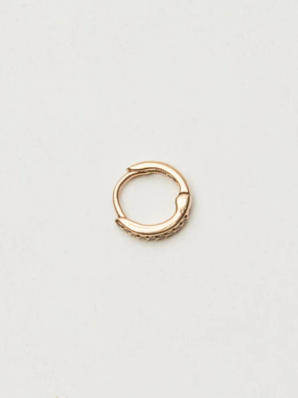 Diamond Hinge Mini Hoop (Single) sold by Frances May Houseline