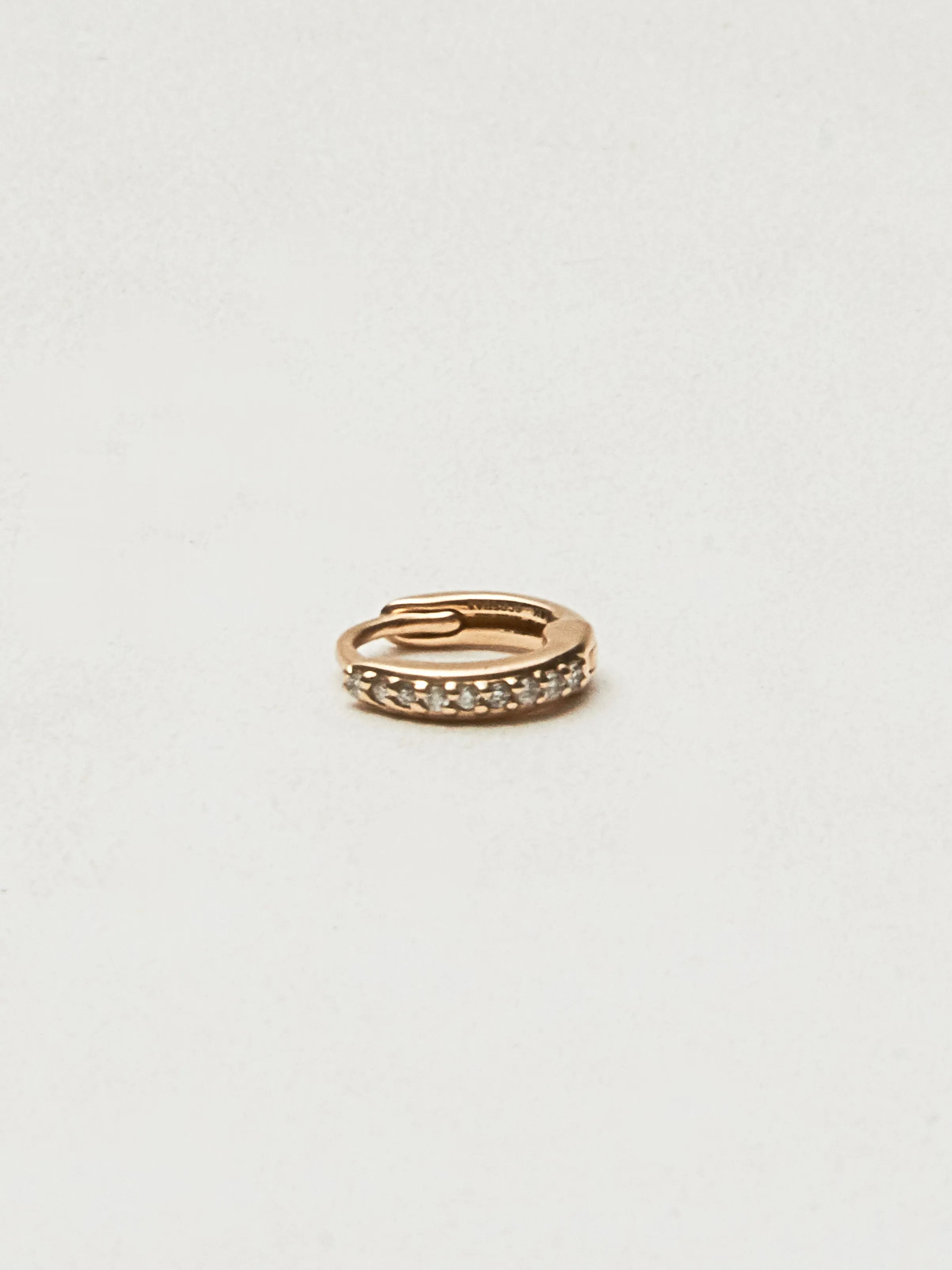 Diamond Hinge Mini Hoop (Single) sold by Frances May Houseline product image thumbnail 3