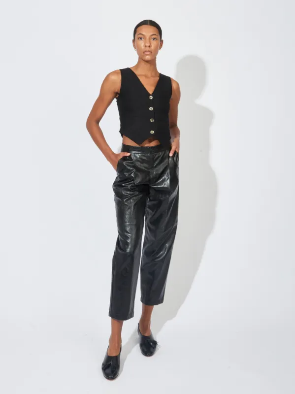 Noir Farra Vest made by Frances May Houseline