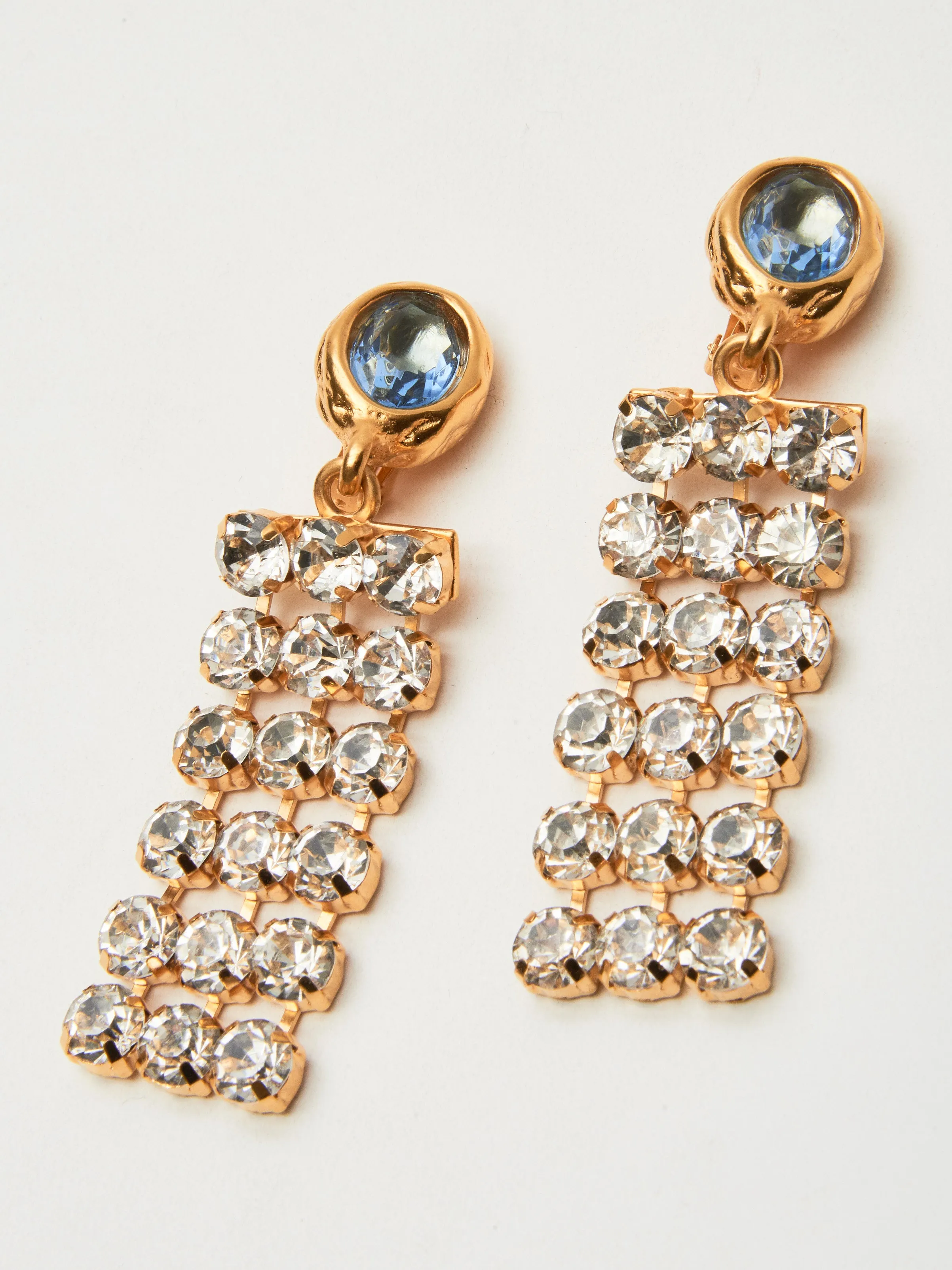 Gold/Light Blue Flash Earrings sold by Frances May Houseline product image thumbnail 2