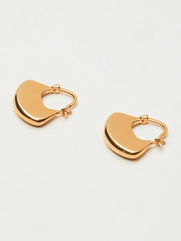 Gold Medium Gingko Hoops sold by Frances May Houseline