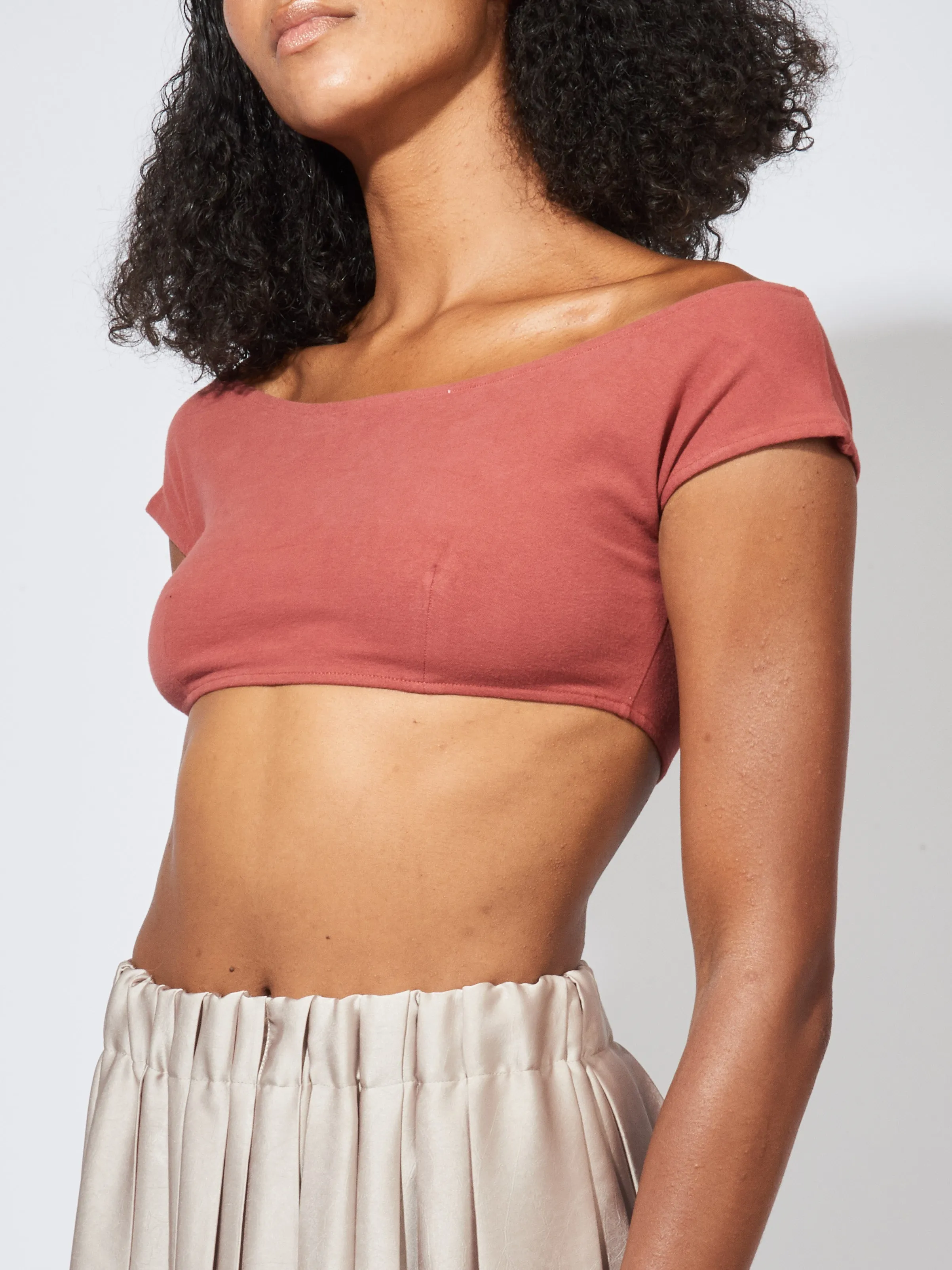 Red Clay Salinas Crop Top sold by Frances May Houseline product image thumbnail 3