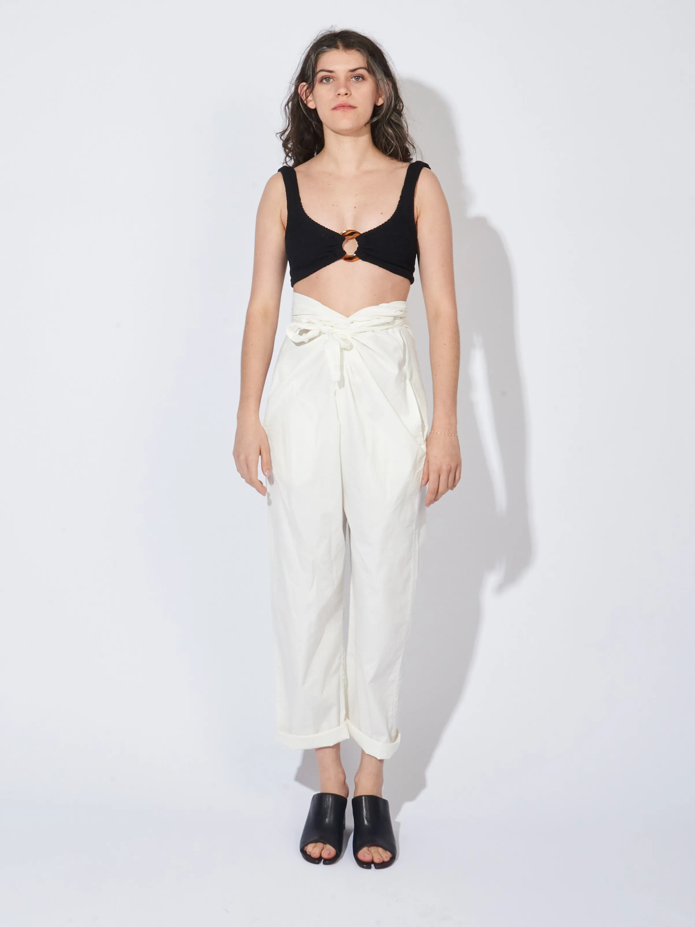 Shell Suvin Cotton Broadcloth Wrapped Pants sold by Frances May Houseline product image thumbnail 3