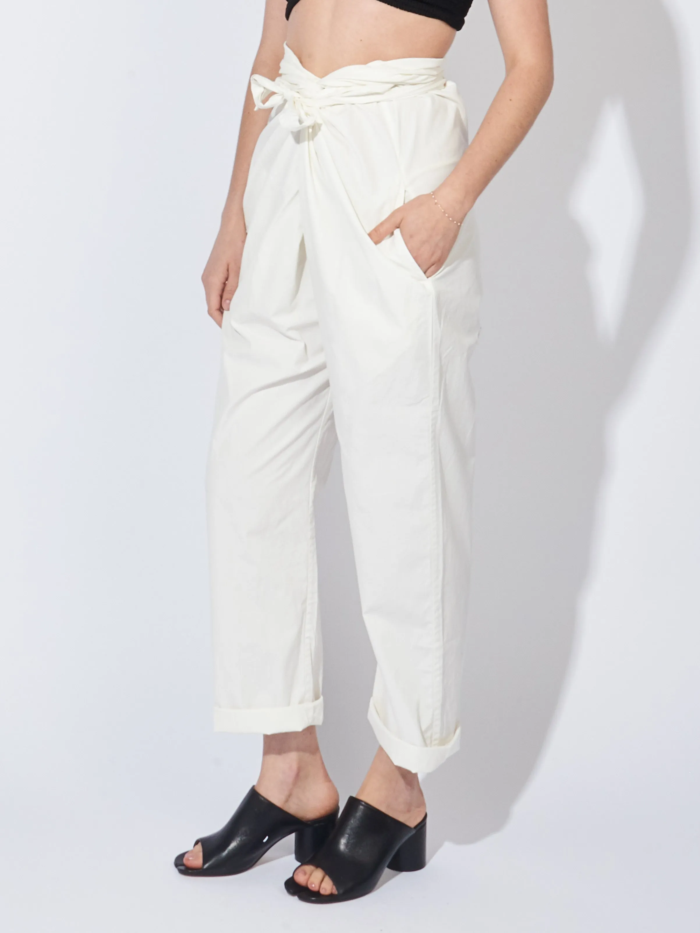 Shell Suvin Cotton Broadcloth Wrapped Pants sold by Frances May Houseline product image thumbnail 2