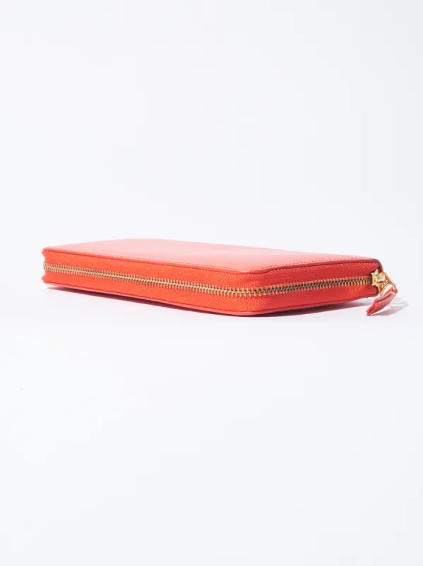 Orange Classic Zip Wallet Interior B made by Comme des Garcons