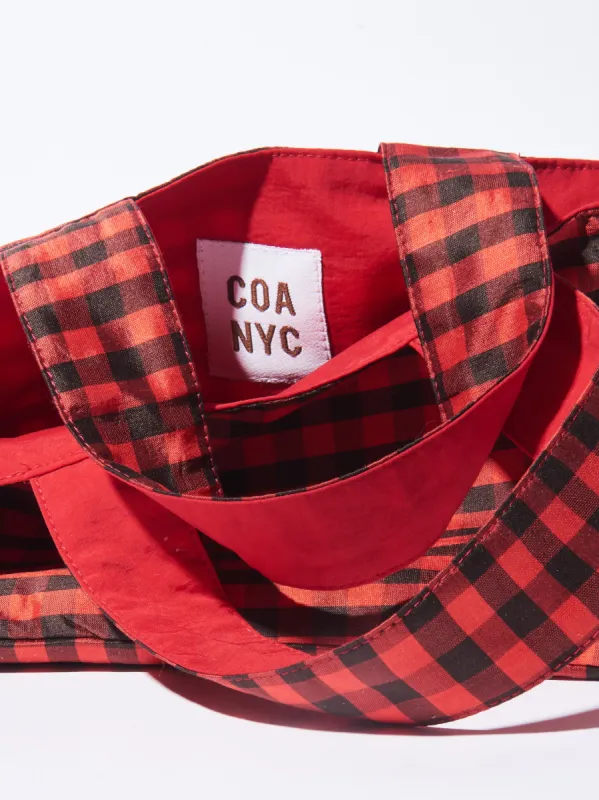 Combo B Nylon/Silk Reversible Mini Tote made by Frances May Houseline