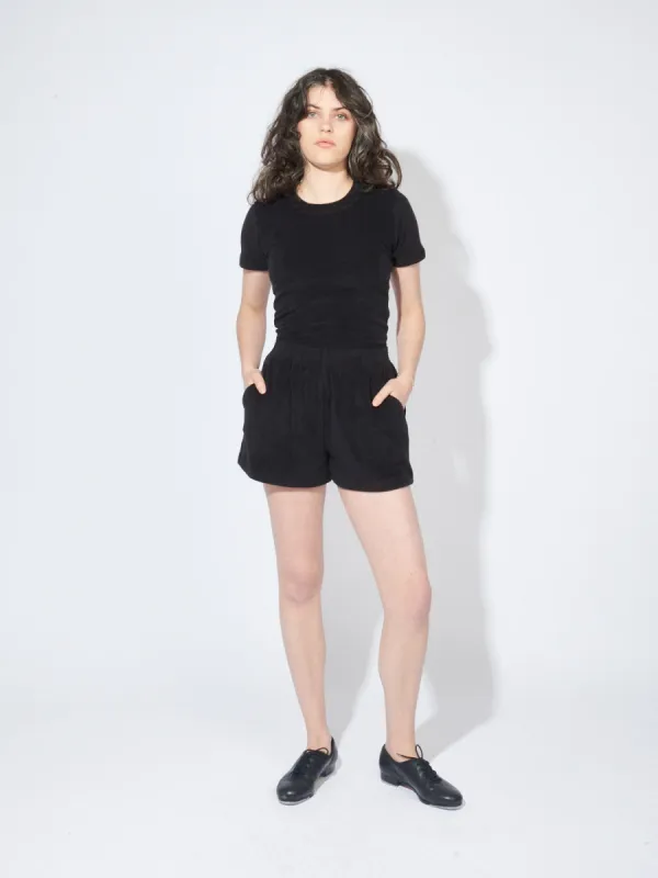Black Terry Port Short sold by Frances May Houseline