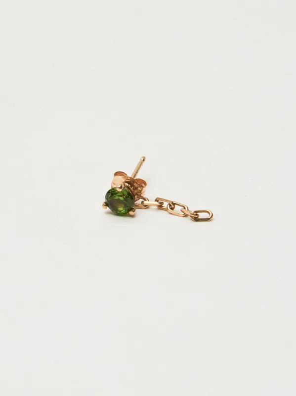Gold/Peridot Gem Stud made by Frances May Houseline