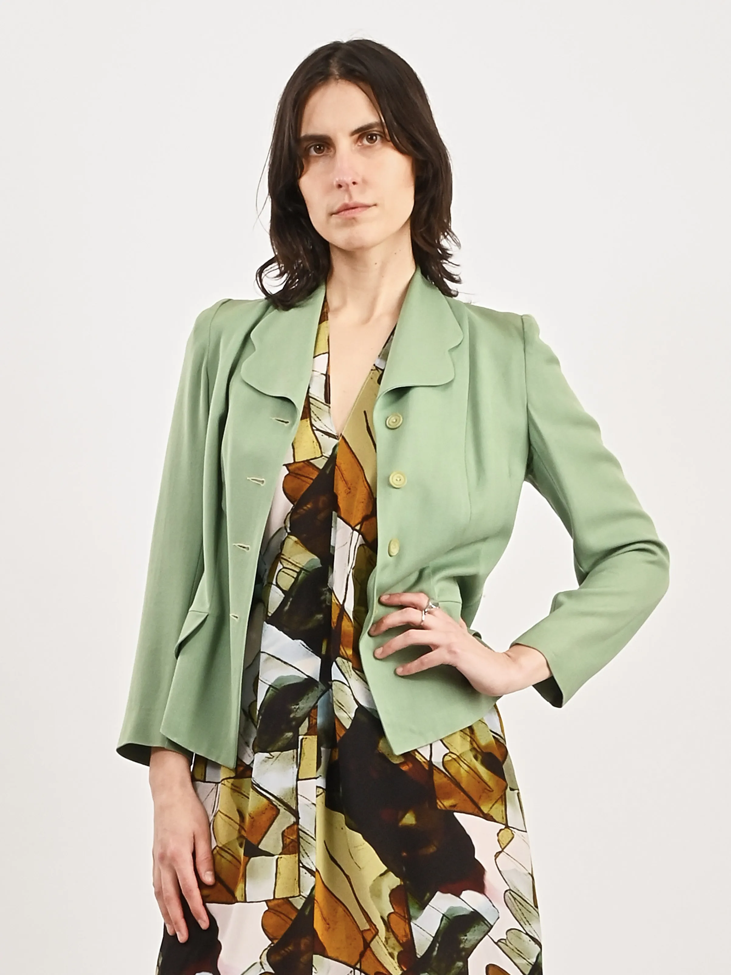 Mint Green 1940s Jacket sold by Frances May Houseline product image thumbnail 2