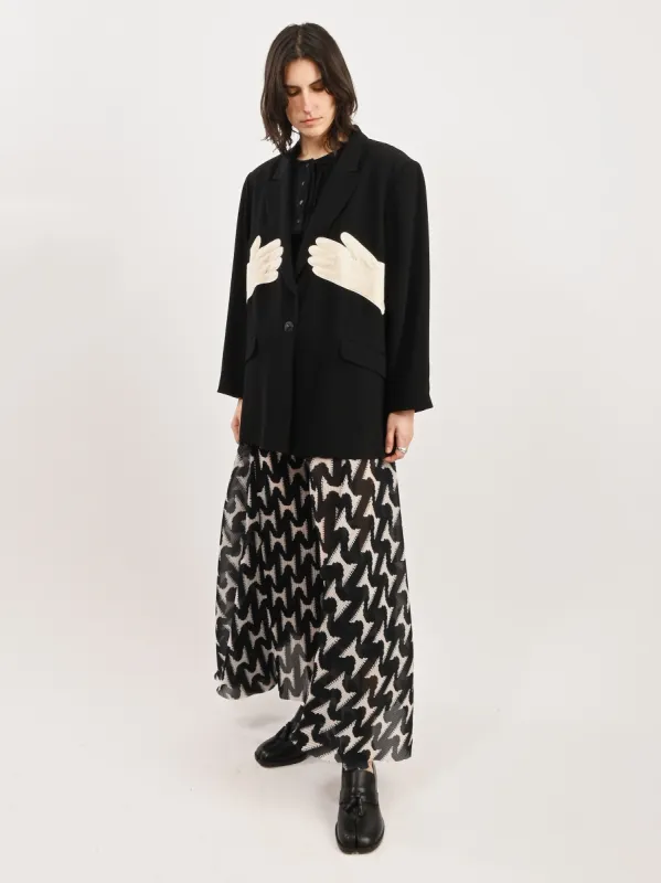 Black/Cream Glove Blazer sold by Frances May Houseline