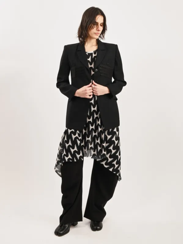 Black/Black Glove Blazer sold by Frances May Houseline