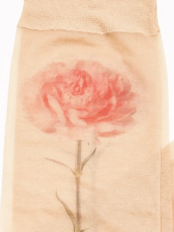 Nude Sheer Carnation Socks made by Simone Rocha