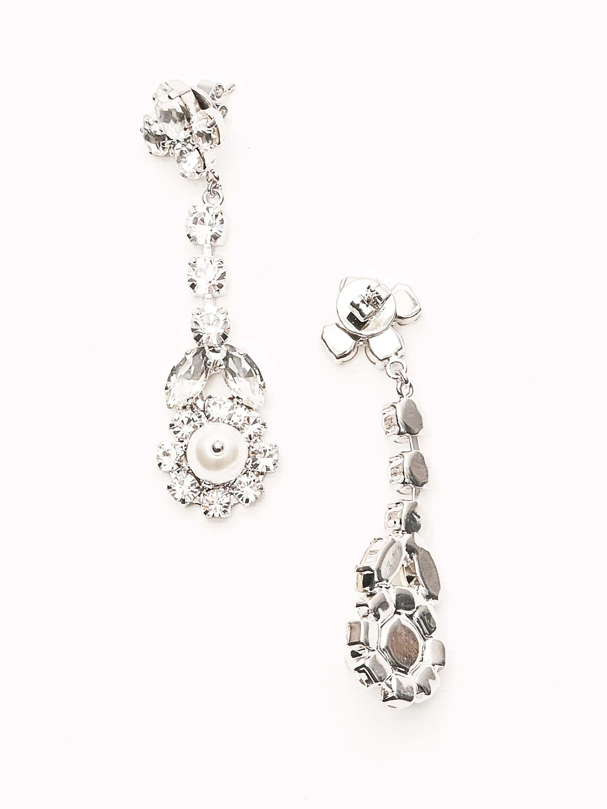 Pearl/Crystal Victorian Drip Earrings sold by Frances May Houseline product image thumbnail 3