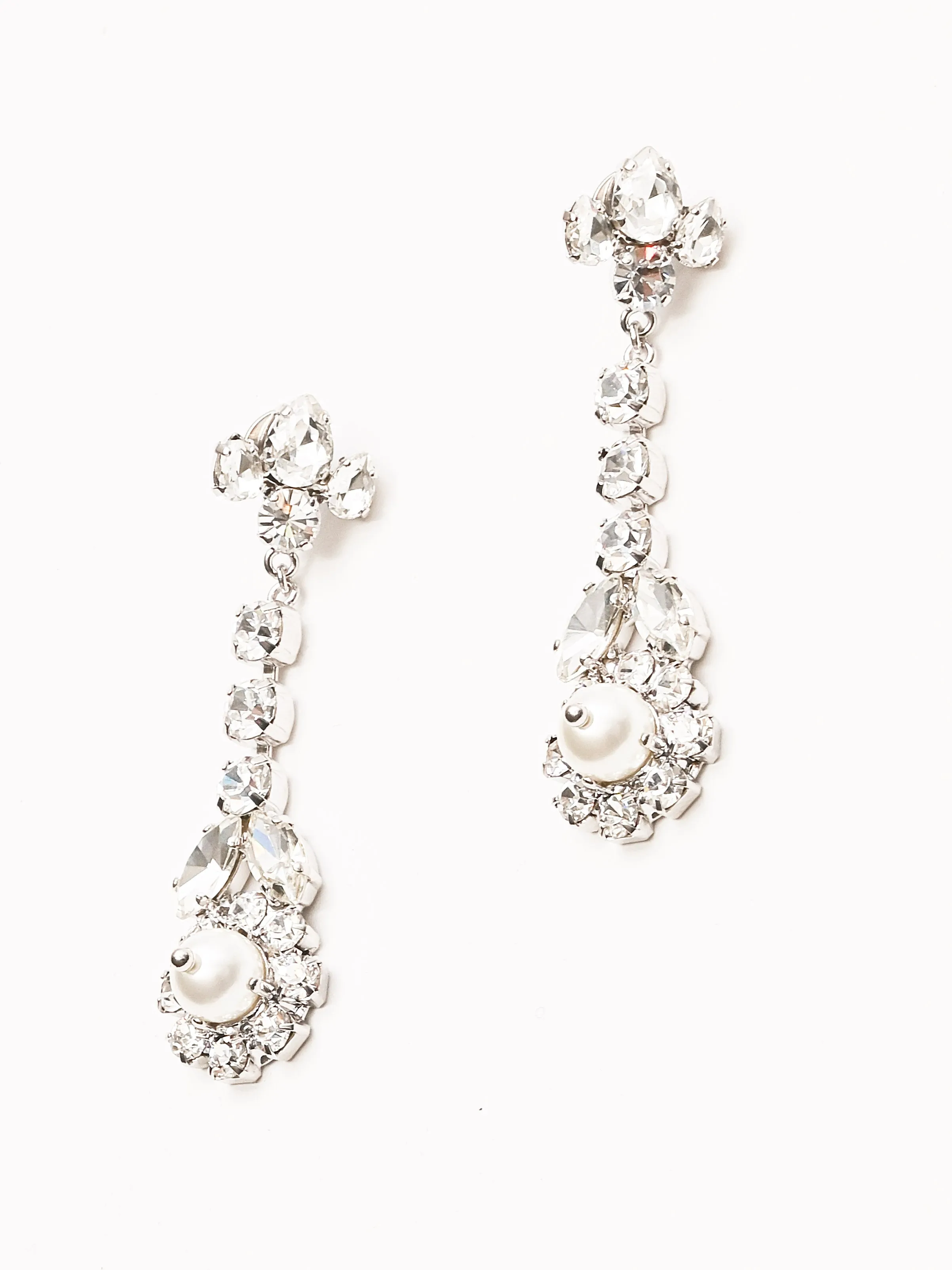 Pearl/Crystal Victorian Drip Earrings sold by Frances May Houseline