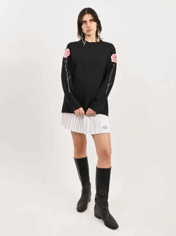 Black Carnation Print L/S T-Shirt sold by Frances May Houseline