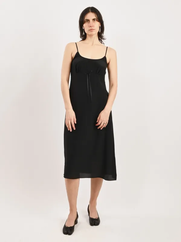 Black Negligee Bow Detail Slip Dress sold by Frances May Houseline