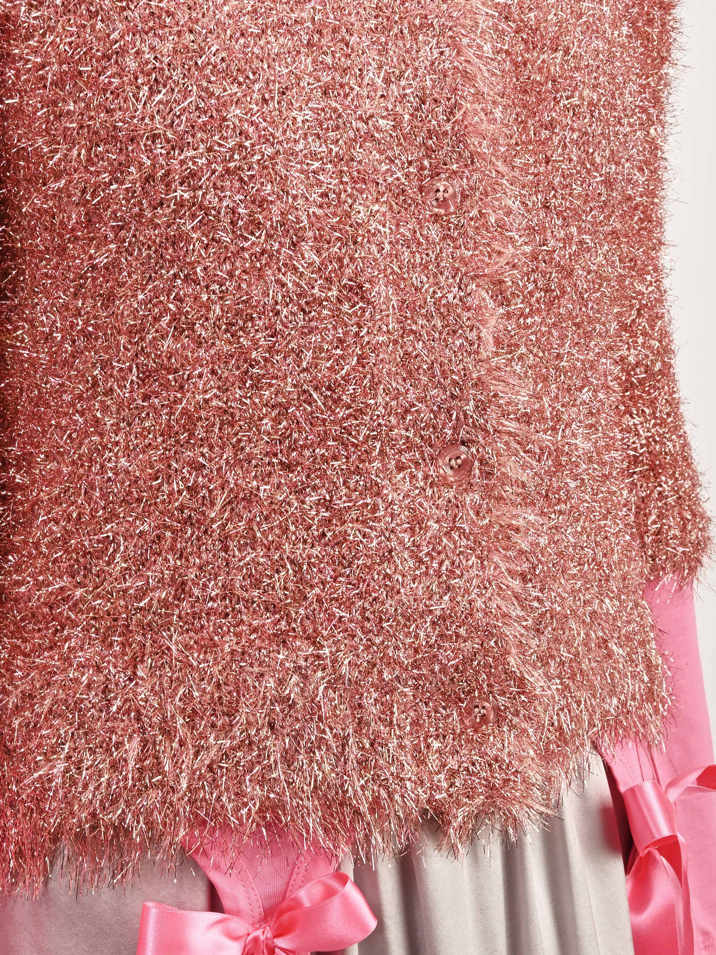 Pink Tinsel Knit Sweater Jacket sold by Frances May Houseline product image thumbnail 4