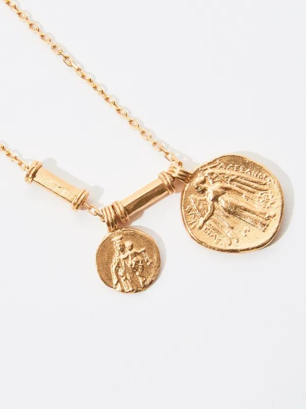 Gold Angelus Necklace made by Frances May Houseline