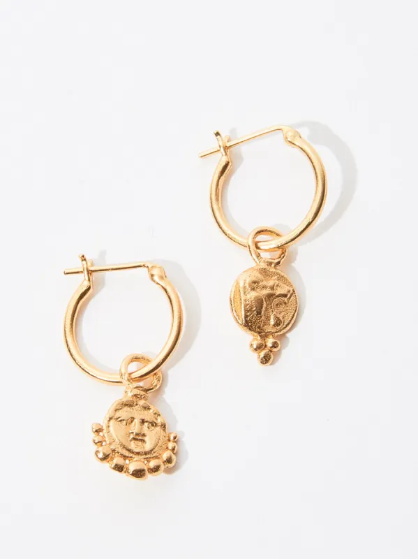 Gorgoneion Lion Hoops made by Frances May Houseline