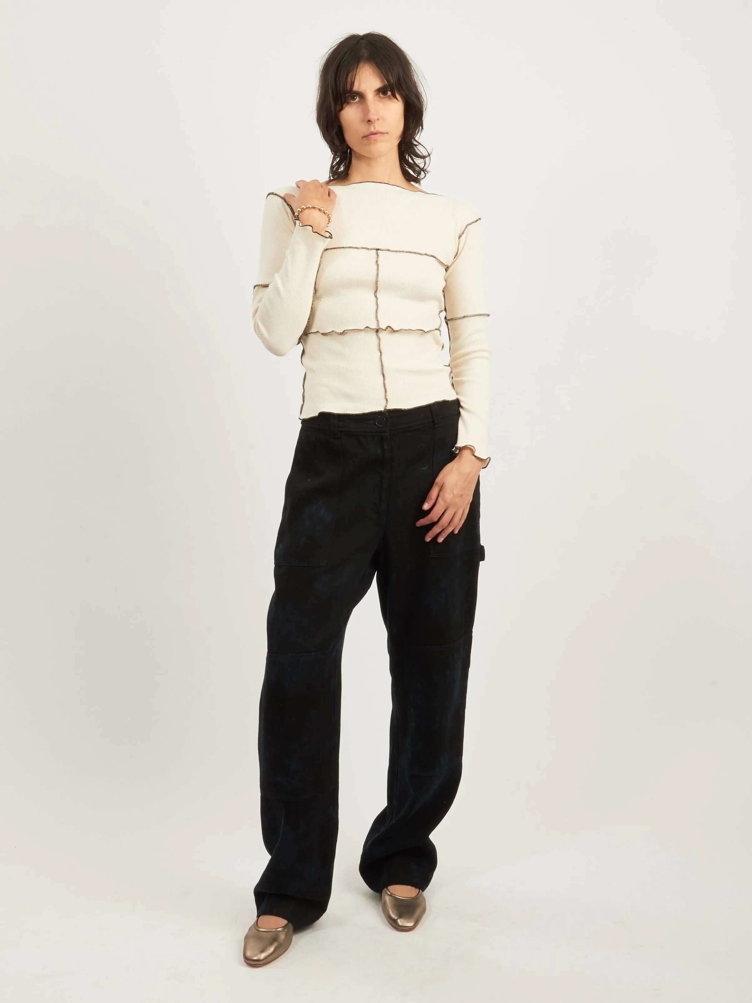 Dark Indigo Work Pant sold by Frances May Houseline