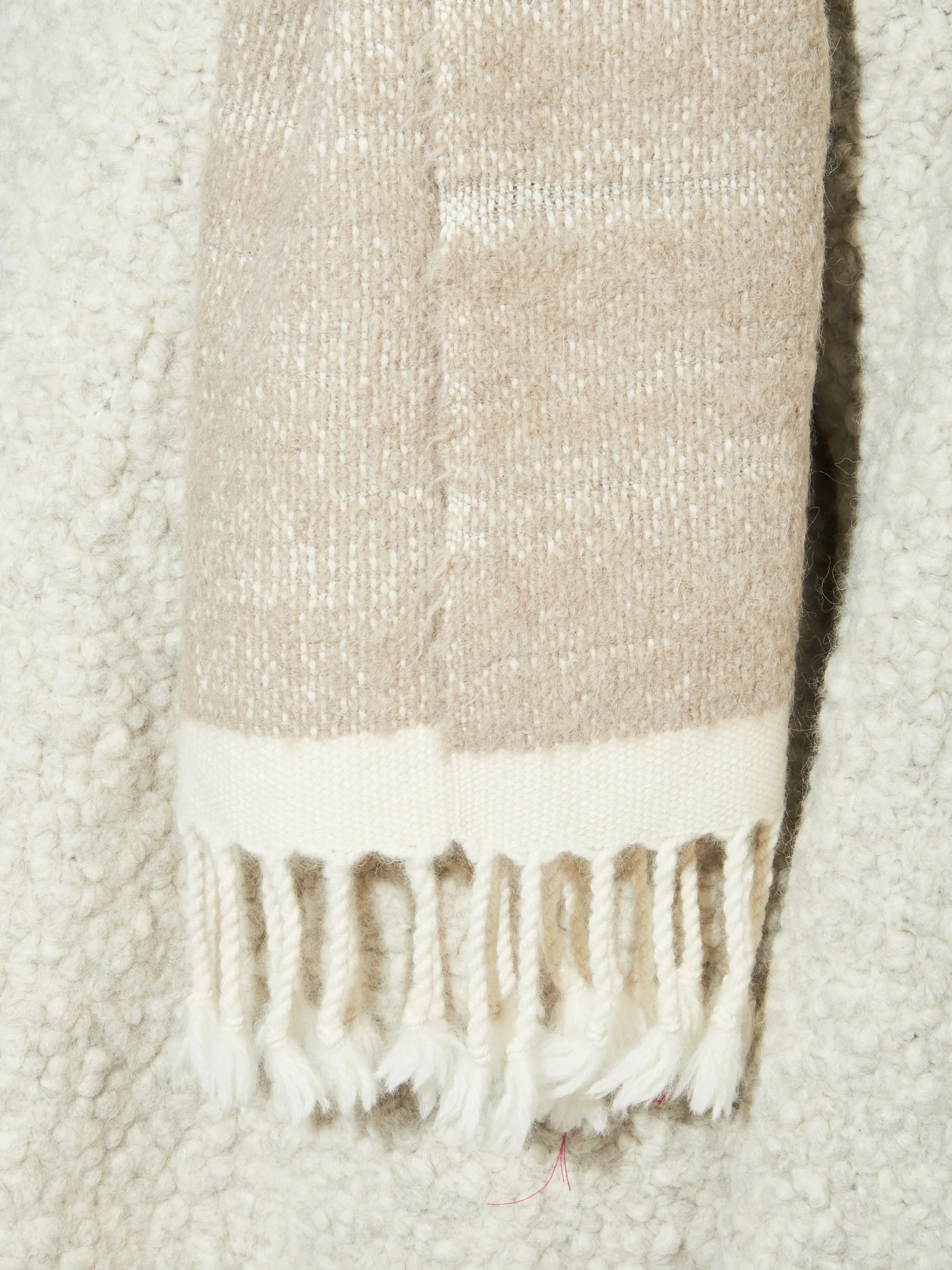 Taupe Handwoven Threadbare Scarf sold by Frances May Houseline product image thumbnail 4