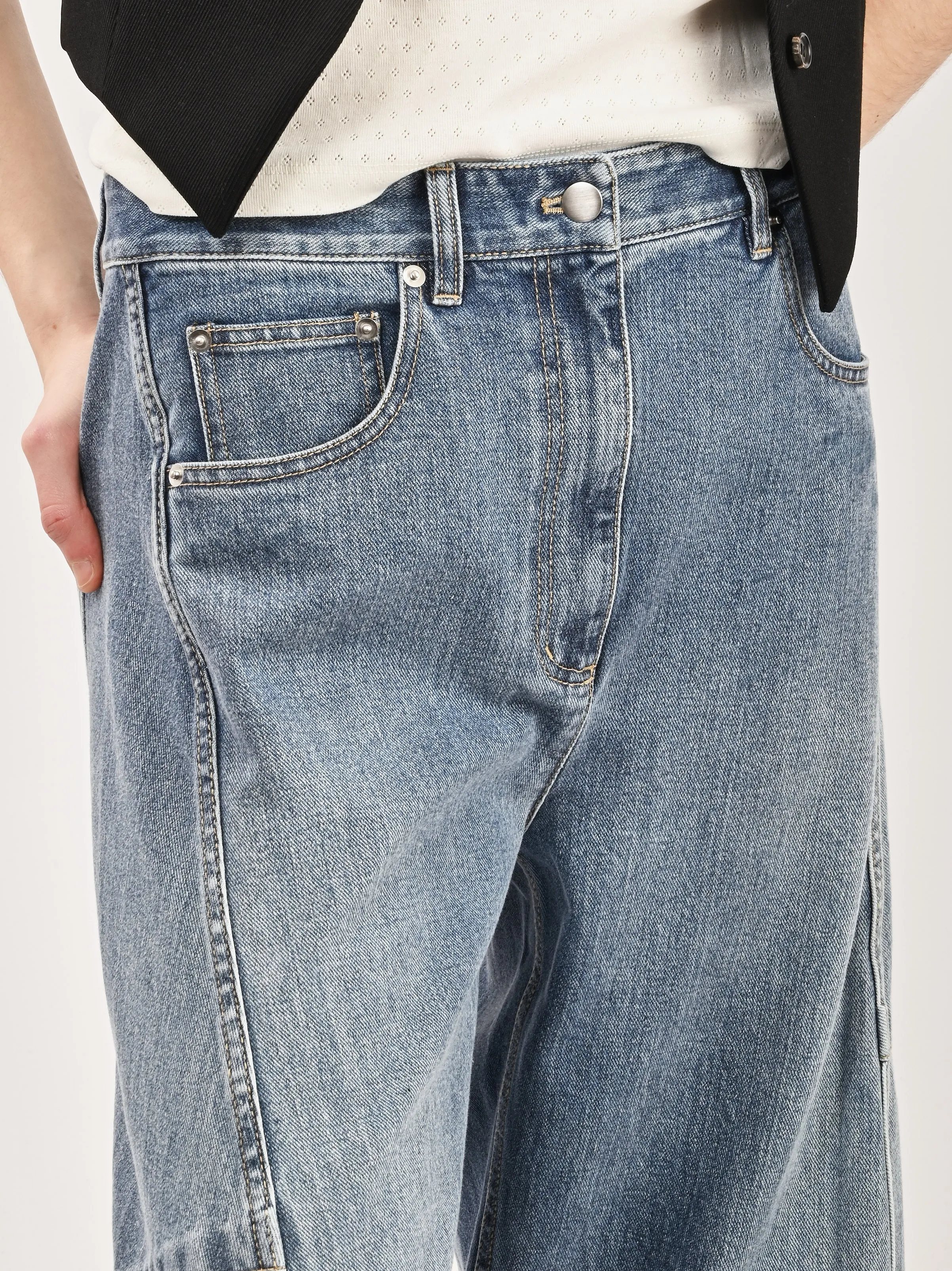 Classic Blue Wash Denim Sid Jean sold by Frances May Houseline product image thumbnail 3