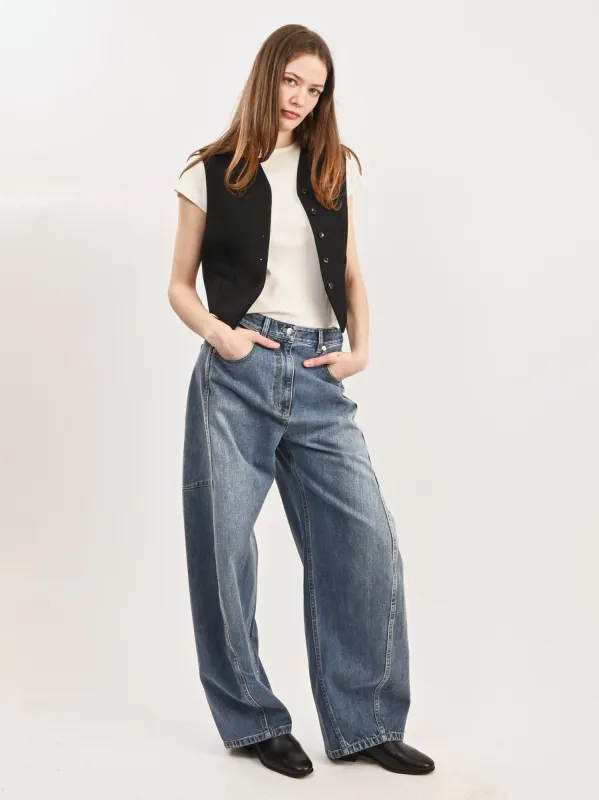 Classic Blue Wash Denim Sid Jean made by Tibi