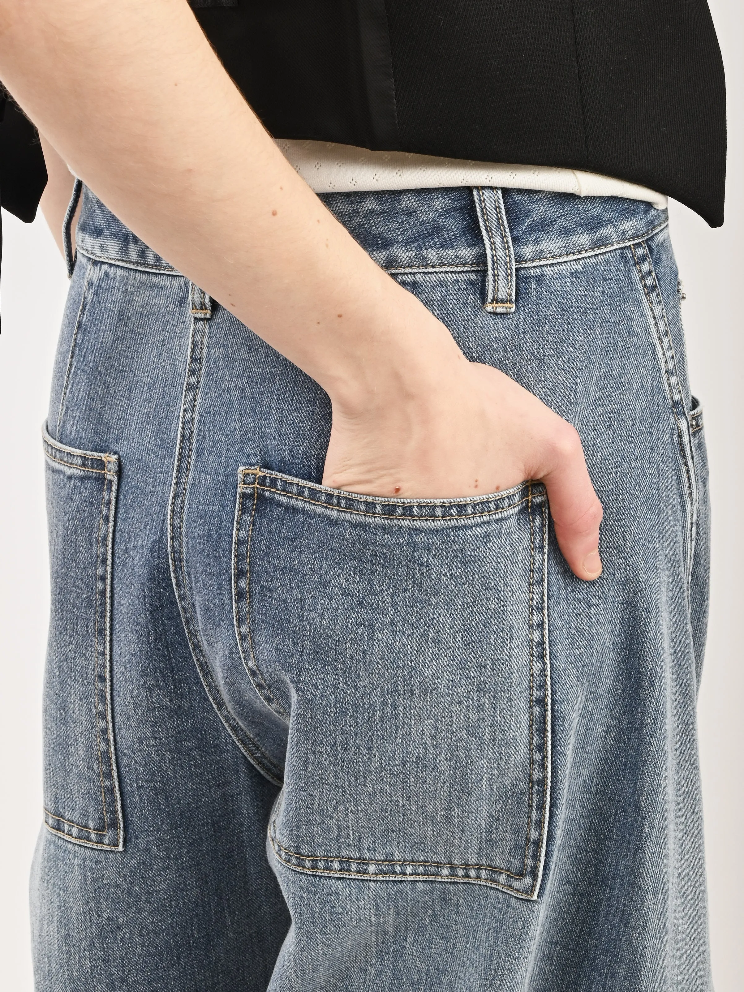 Classic Blue Wash Denim Sid Jean sold by Frances May Houseline product image thumbnail 4