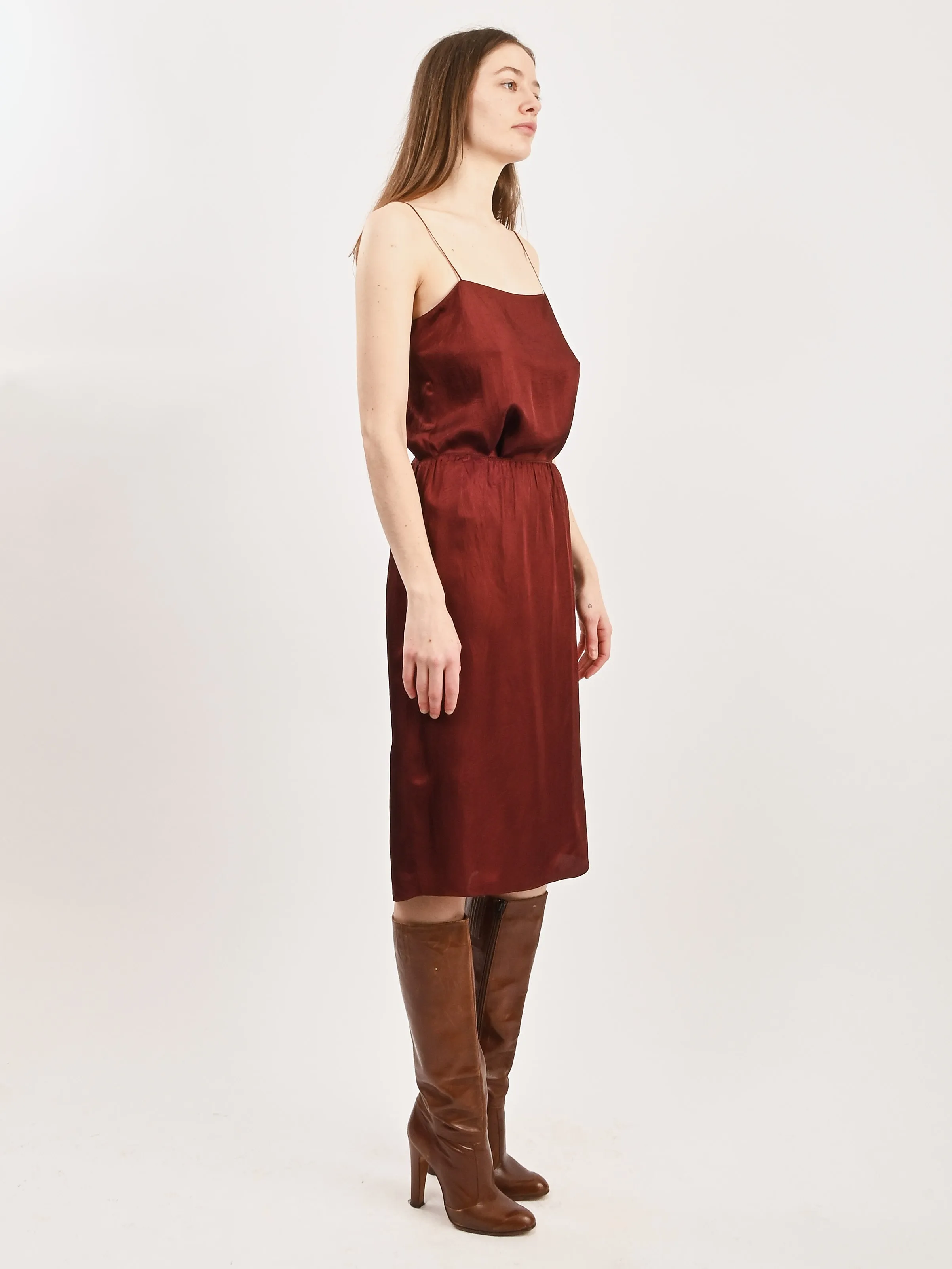 Port Wine The Slip Skirt sold by Frances May Houseline product image thumbnail 5