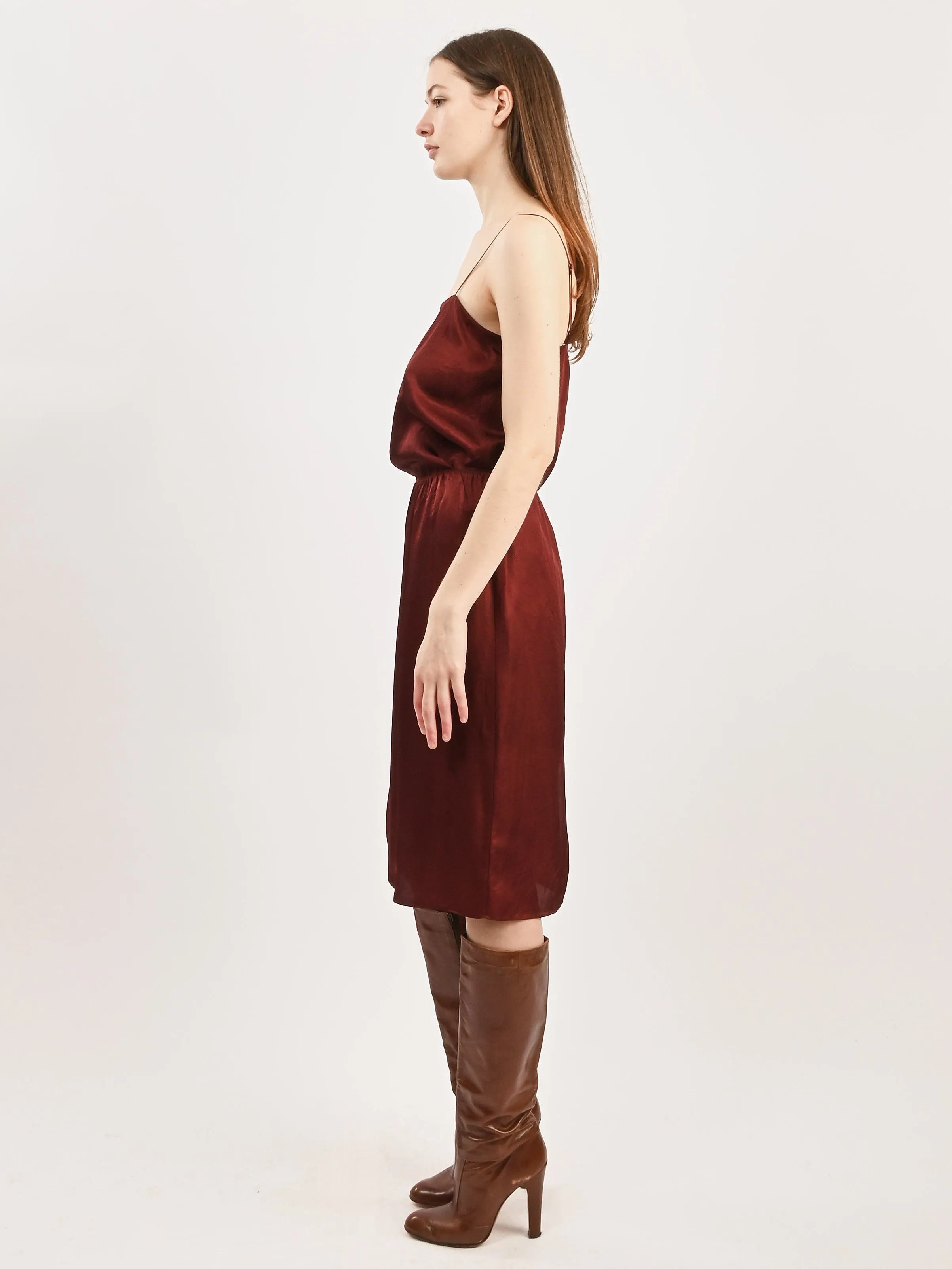 Port Wine The Slip Skirt sold by Frances May Houseline product image thumbnail 4