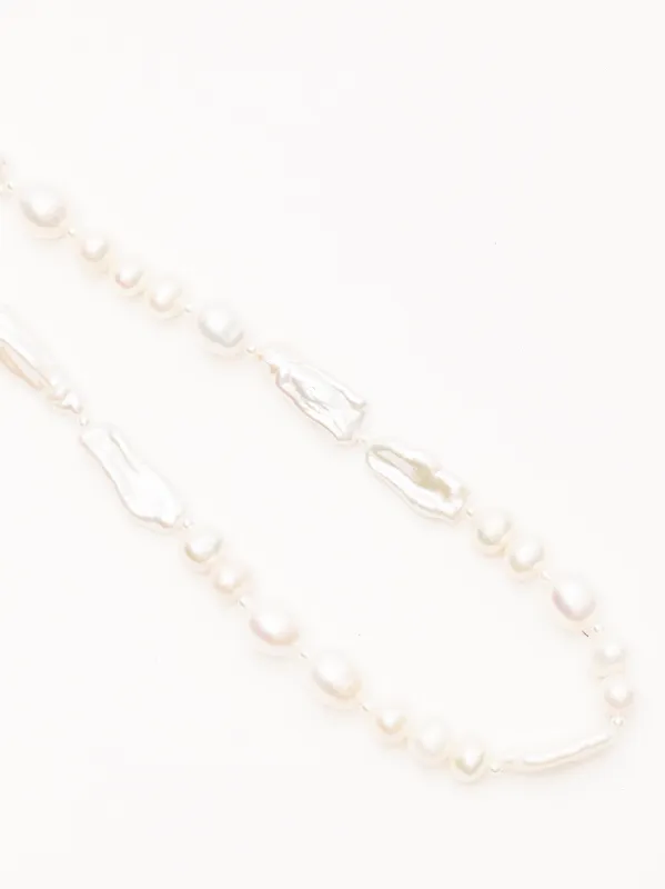 Baroque Pearl Legato Pattern Necklace sold by Frances May Houseline