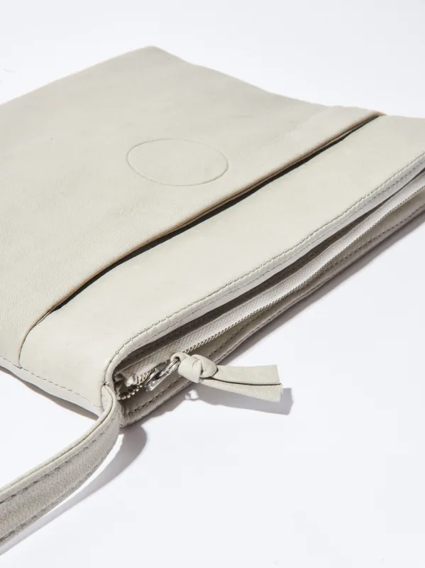 Grey Deerskin Conductor Bag made by Frances May Houseline