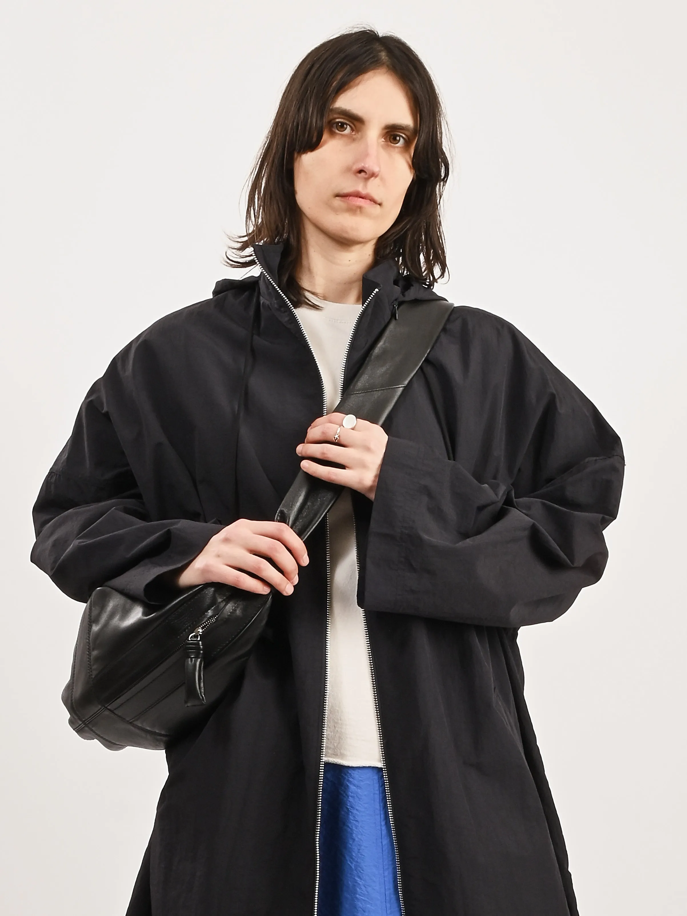 Black Large Croissant Bag sold by Frances May Houseline product image thumbnail 5