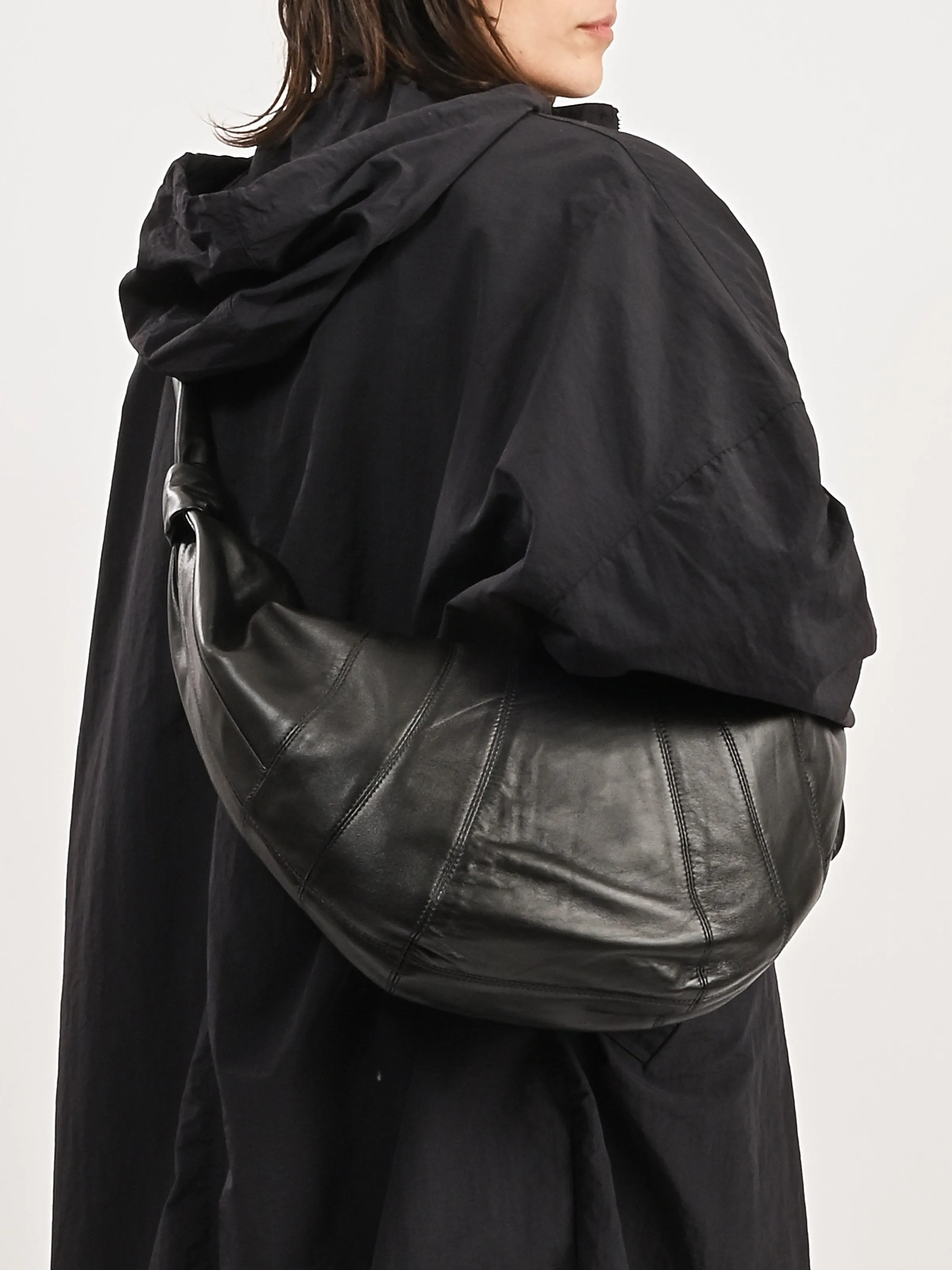 Black Large Croissant Bag sold by Frances May Houseline