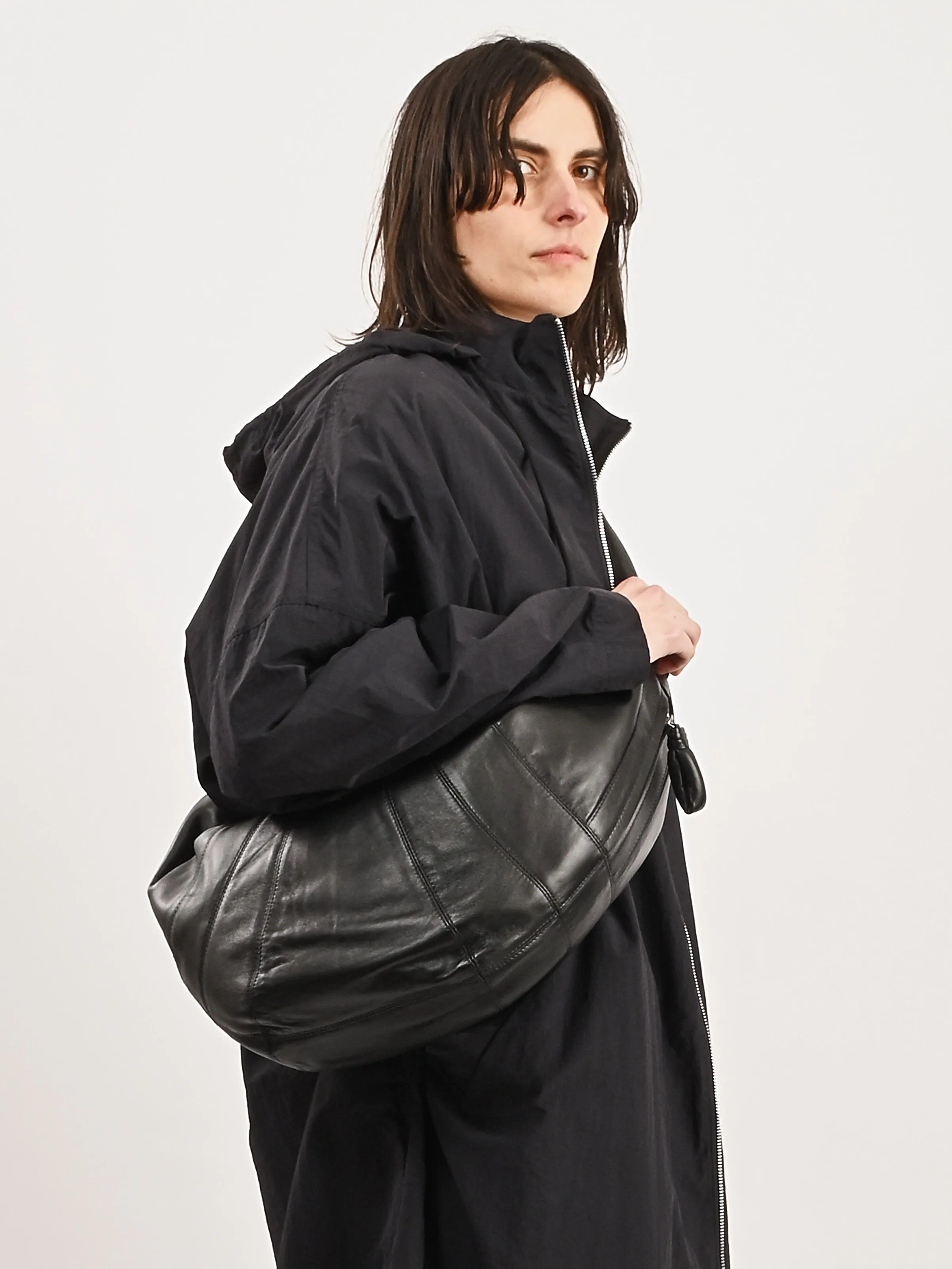 Black Large Croissant Bag sold by Frances May Houseline product image thumbnail 2